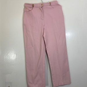 St. John Sport Pink & Gold Pants Size 6